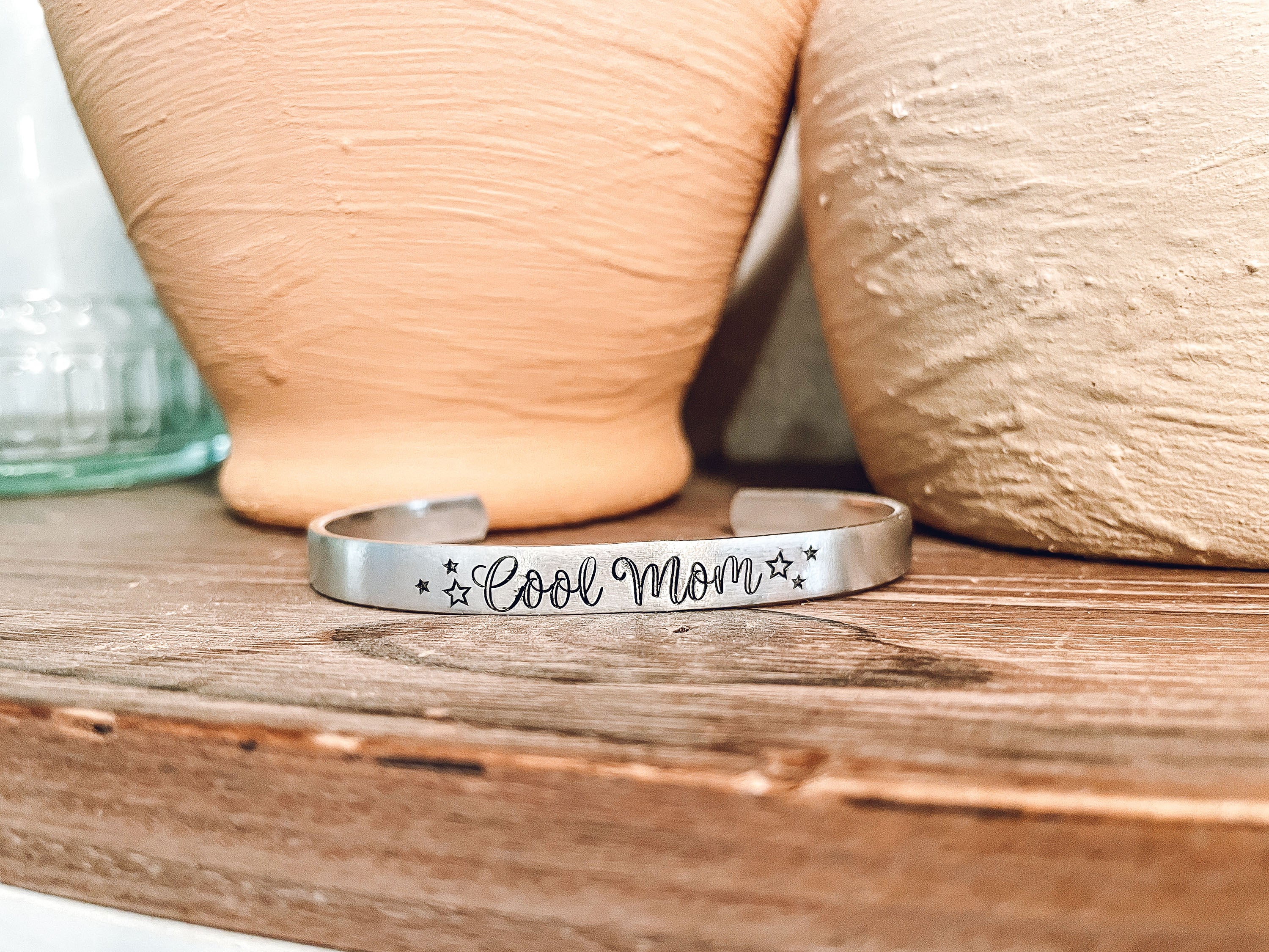 Cool Mom Hand Stamped Bracelet