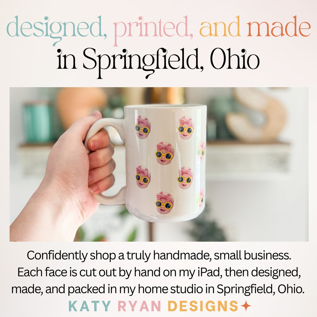 Custom Face Mug – Personalized Coffee Mug with Your Photos (11oz or 15oz)
