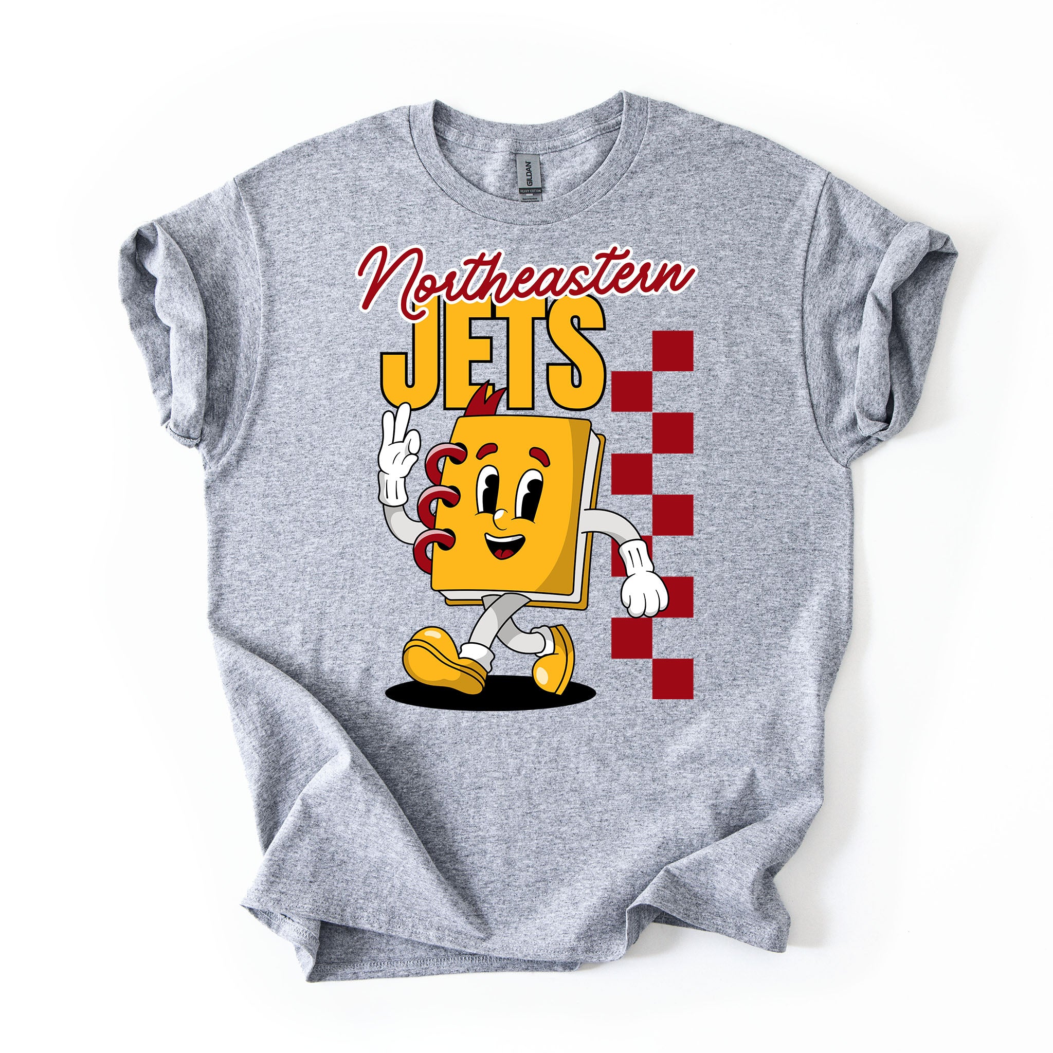 Northeastern Back-to-School Notebook Character Tee